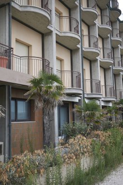 Milano Marittima, İtalya - 28 Temmuz 2019 : Kapalı otel