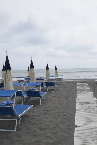 Milano Marittima Italien Juli 2019 Blick Auf Den Strand Von — Stockfoto