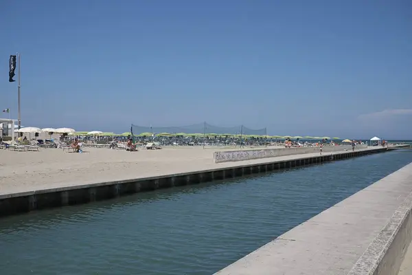 Milano Marittima Italia Luglio 2017 Fiume Canalino — Foto Stock