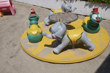 Milano Marittima, İtalya - 31 Temmuz 2017: Çocuk plaj oyunu