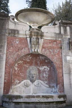 Predappio, Italy - December 22, 2017 : Fountain at 'Palazzo Varano'