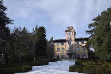 Predappio, İtalya - 22 Aralık 2017 : 'Palazzo Varano' binası 