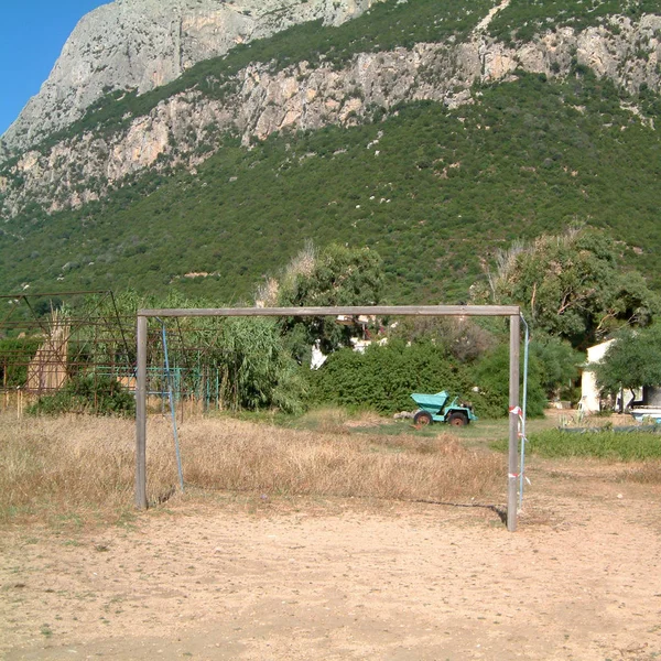 Tavolara, İtalya - 26 Temmuz 2002 : Futbol sahası