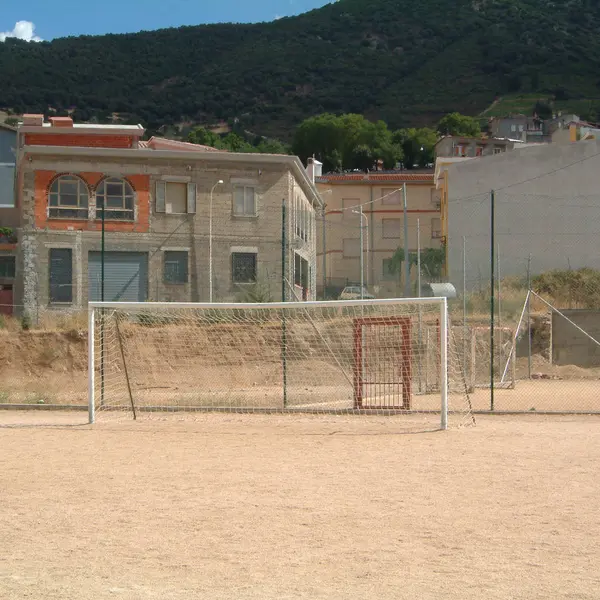 Orgosolo Itália Julho 2002 Playground Futebol — Fotografia de Stock