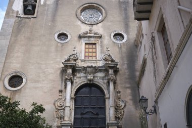 Cefalu, İtalya - 09 Eylül 2018 : Santo Stefano Protomartire Kilisesi veya Araf