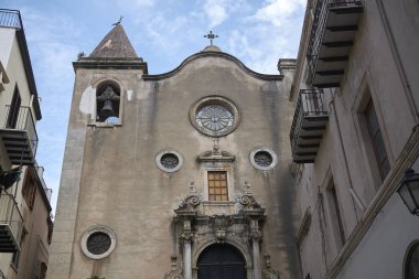 Cefalu, İtalya - 09 Eylül 2018 : Santo Stefano Protomartire Kilisesi veya Araf