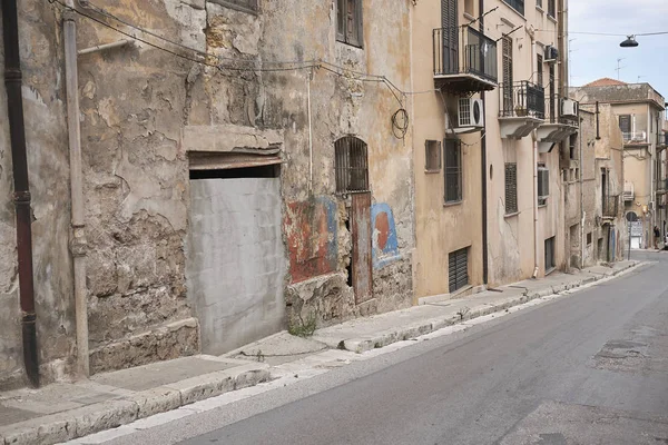 Castellammare Del Golfo Settembre 2018 Veduta Delle Strade Vuote Castellammare — Foto Stock