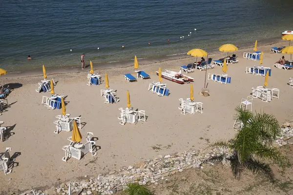 Castellammare Del Golfo Italien September 2018 Blick Auf Den Strand — Stockfoto