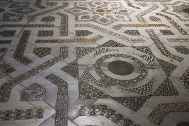Monreale, İtalya - 11 Eylül 2018 : Monreale katedral iã§inde