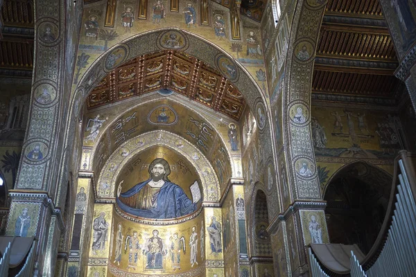 Monreale Itália Setembro 2018 Vista Abside Catedral Monreale — Fotografia de Stock