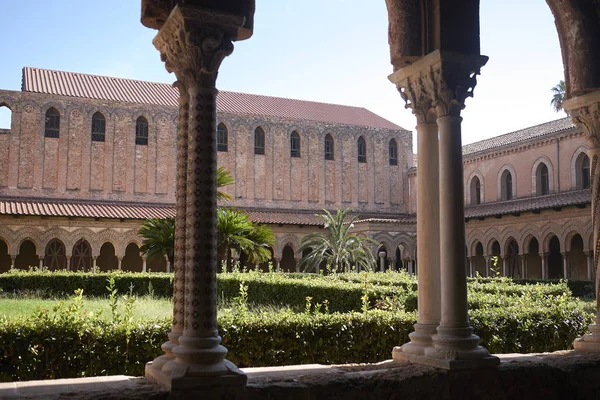 Monreale Italia Septiembre 2018 Claustro Catedral Monreale — Foto de Stock