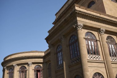 Palermo, İtalya - 05 Eylül 2018 : Teatro Massimo Görünümü 