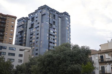 Palermo, İtalya - 10 Eylül 2018 : Palermo'daki binalar