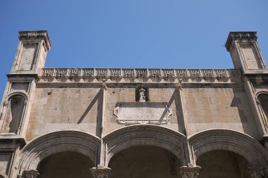 Palermo, İtalya - 08 Eylül 2018 : Santa Maria della Catena kilisesinin görünümü