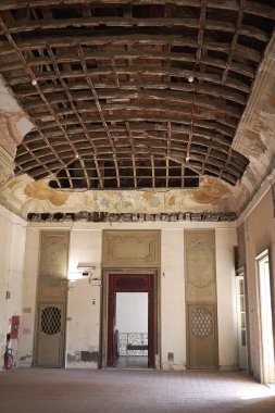 Palermo, İtalya - 08 Eylül 2018 : Palazzo Butera tavan ı görünümü