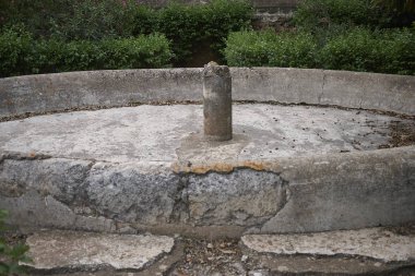 Palermo, İtalya - 10 Eylül 2018 : Parco delle Favorita'daki Çeşme