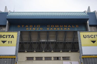 Palermo, İtalya - 10 Eylül 2018 : Renzo Barbera stadyumunun görünümü