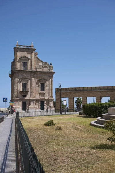 Palermo Talya Eylül 2018 Porta Felice Kapısı Görünümü — Stok fotoğraf