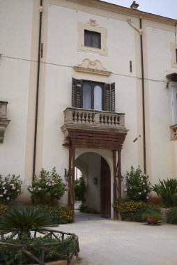 Palermo, İtalya - 10 Eylül 2018 : Villa Niscemi görünümü