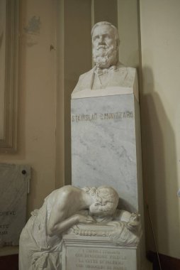 Palermo, İtalya - 07 Eylül 2018 : Aziz Dominik Kilisesi'ndeki Stanislao Cannizzaro mezarı