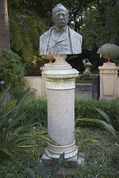 Palermo Italia Septiembre 2018 Vista Estatua Agostino Todaro Los Jardines — Foto de Stock