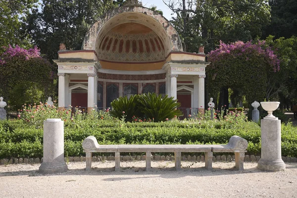 Palermo Italia Septiembre 2018 Vista Exedra Sur Villa Giulia — Foto de Stock