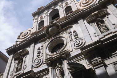 Palermo, İtalya - 07 Eylül 2018 : San Matteo al Cassaro kilisesinin görünümü