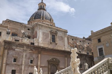 Palermo, İtalya - 07 Eylül 2018 : Santa Caterina dalla clausura görünümü