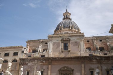 Palermo, İtalya - 07 Eylül 2018 : Santa Caterina dalla clausura görünümü