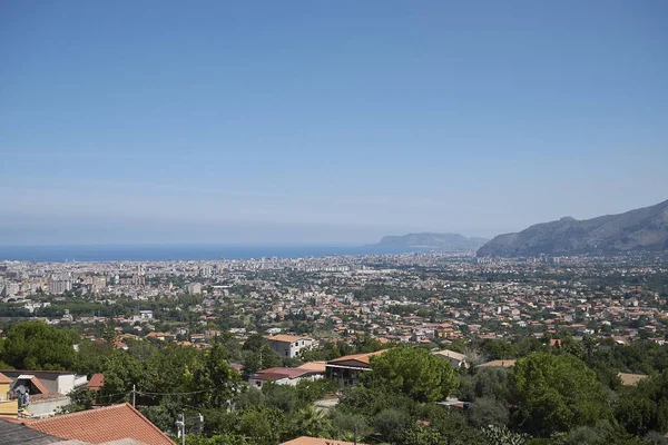 Palermo Italia Septiembre 2018 Vista Palermo Desde Monreale — Foto de Stock