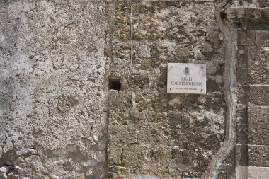 Scopello, İtalya - 01 Eylül 2018 : Baglio di Scopello görünümü