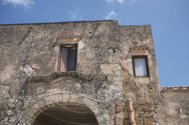 Scopello, İtalya - 01 Eylül 2018 : Baglio di Scopello görünümü