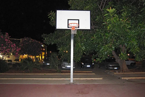 San Vito Capo Italien August 2011 Basketballplatz — Stockfoto