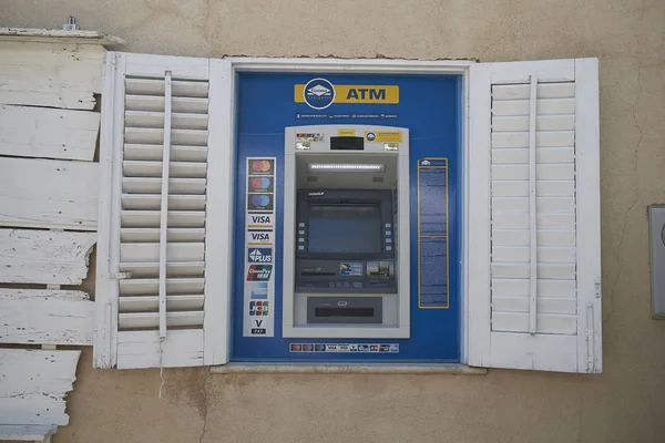 Scopello Italië September 2018 Atm Geldautomaat — Stockfoto