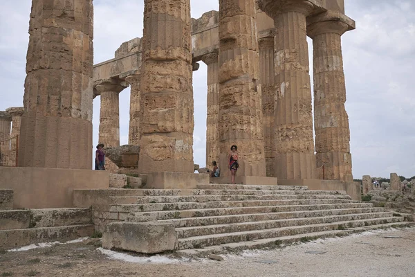 Selinunte Talya Eylül 2018 Hera Tapınağı Nın Görünümü Tapınak — Stok fotoğraf