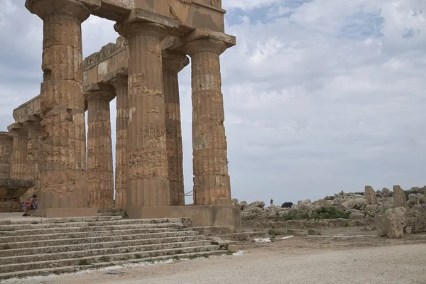 Selinunte Talya Eylül 2018 Hera Tapınağı Nın Görünümü Tapınak — Stok fotoğraf