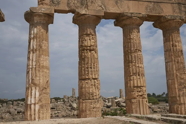 Selinunte Italia Settembre 2018 Veduta Del Tempio Hera Tempio — Foto Stock