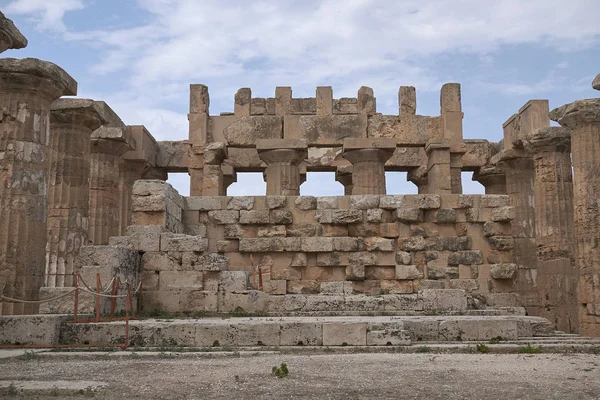 Selinunte Talya Eylül 2018 Hera Tapınağı Nın Görünümü Tapınak — Stok fotoğraf