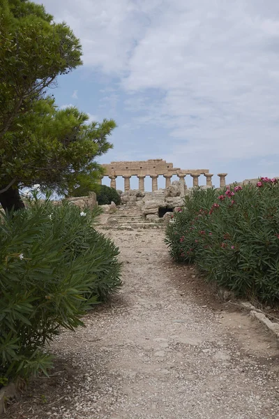 Selinunte Italy September 2018 View Acropolis Hill Selinunte Archaeological Park — Stock Photo, Image
