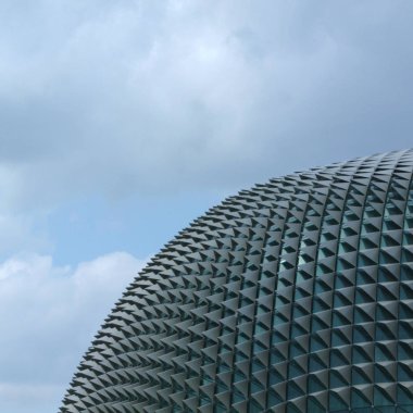 Singapur, Singapur - 05 Şubat 2002 : Esplanade Manzarası - Tiyatrolar On the Bay (Durian)