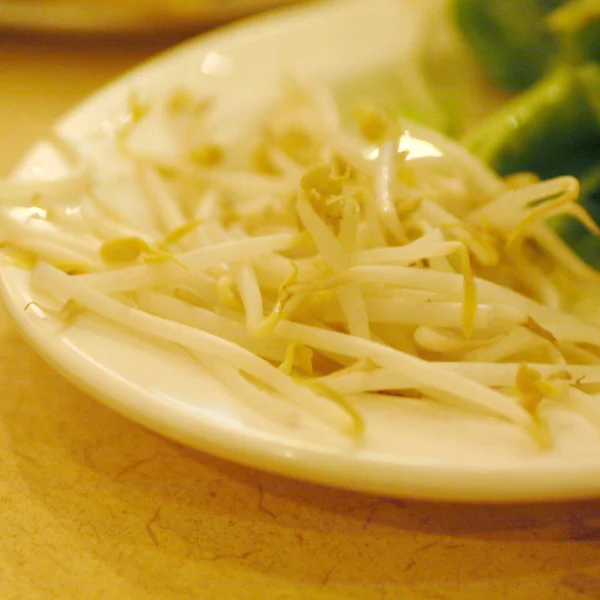 Soy sprouts in a plate