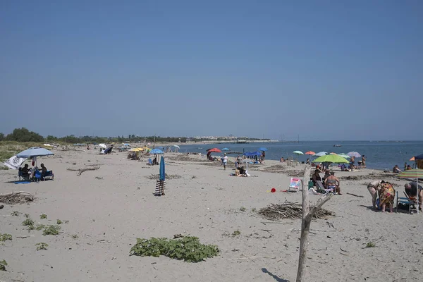 Lido Dante August 2019 Blick Auf Den Strand Von Lido — Stockfoto