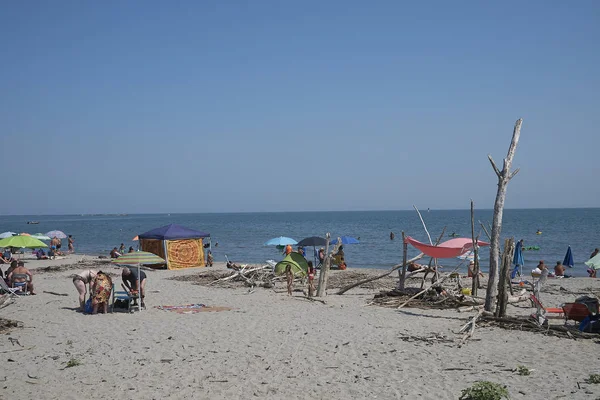 Lido Dante Ağustos 2019 Lido Dante Plajı Nın Görünümü — Stok fotoğraf