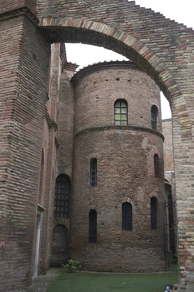 Ravenna Agosto 2019 Veduta Esterna Della Basilica San Vitale — Foto Stock