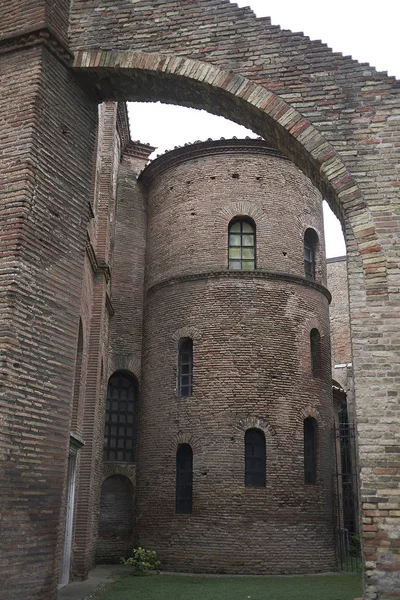 Ravenna Agosto 2019 Veduta Esterna Della Basilica San Vitale — Foto Stock