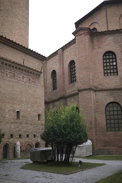 Ravenna Agosto 2019 Veduta Esterna Della Basilica San Vitale — Foto Stock