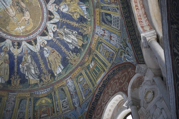 Ravenna Agosto 2019 Veduta Del Soffitto Battistero Neoniano — Foto Stock