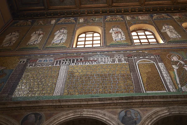 Ravenna Italië Augustus 2019 Uitzicht Basiliek Van Santa Apollinare Nuovo — Stockfoto