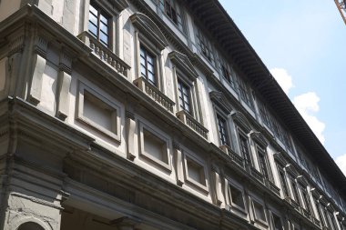 Firenze, İtalya - 21 Haziran 2018 : Uffizi Galerisi Görünümü