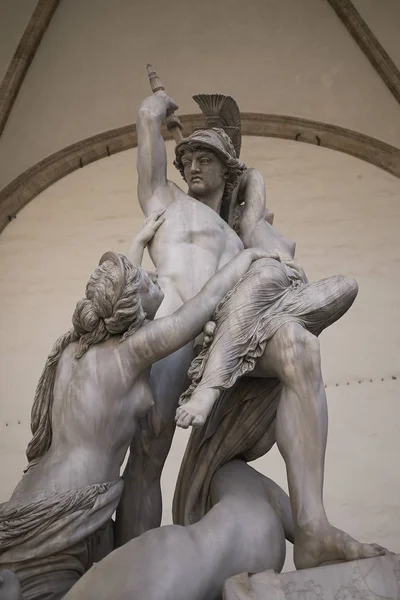 Firenze Ιταλία Ιουνίου 2018 Άγαλμα Χαγιάτι Ντέι Λάνζι Όμιλος Pasquino — Φωτογραφία Αρχείου